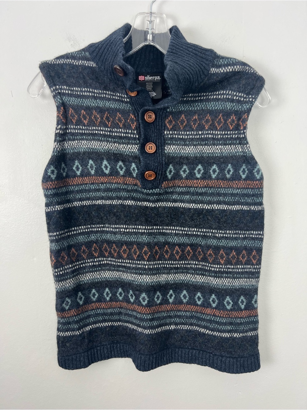 Sherpa Adventure Gear Fair Isle Merino Wool Alpaca Blend Sweater Vest